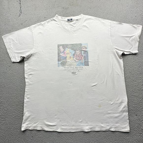 Marcus J. Brutus Kith Art T-Shirt Mens XL Short Sleeve Graphic 21SS White - Picture 1 of 11